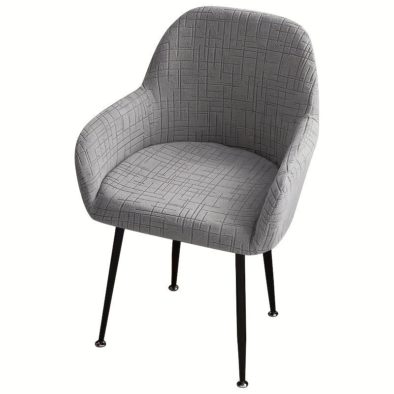 Housse de chaise extensible en polaire jacquard, vue d'ensemble