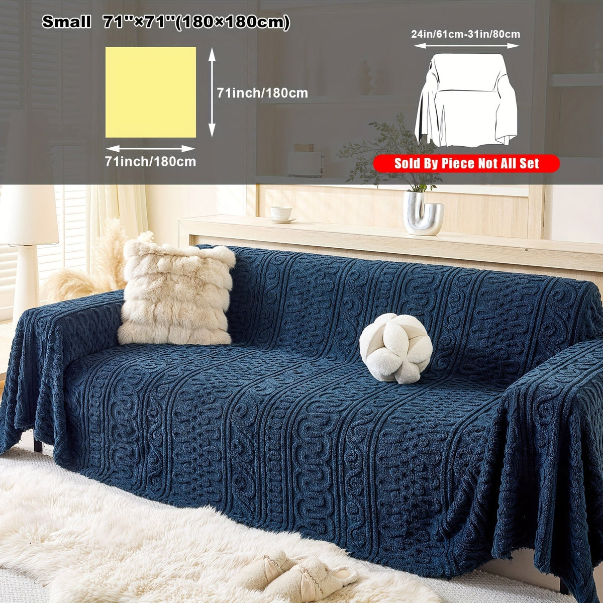 Serviette de canapé en velours polypyrène avec
