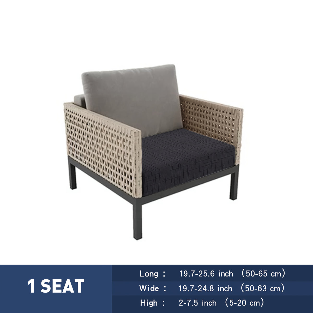 Housse de canapé extensible en polyester, vue d'ensemble