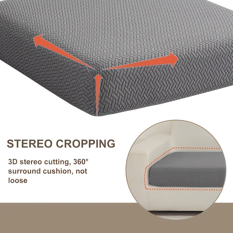 Housse de coussin extensible en jacquard en T, visuel produit