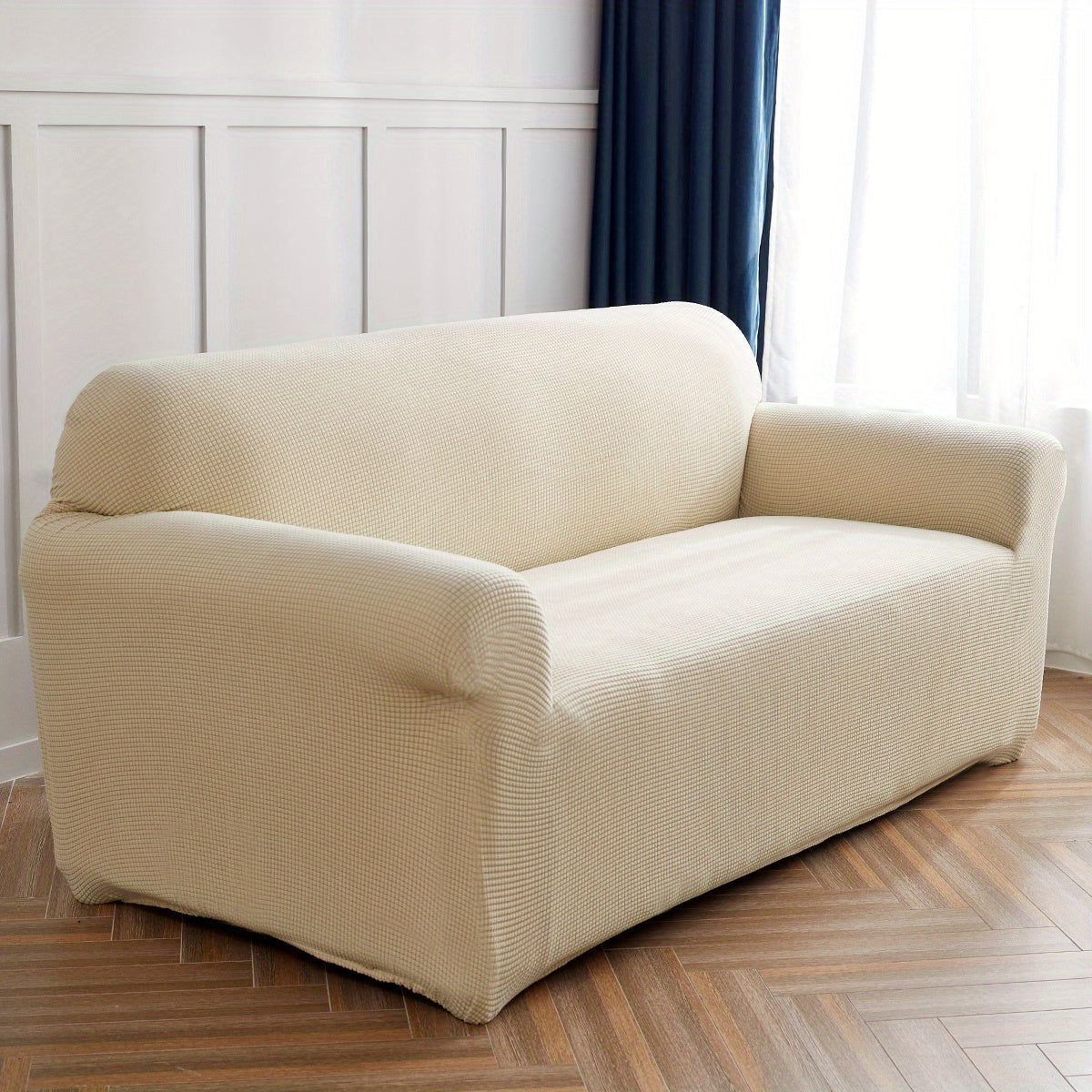 Housse de canapé extensible en polaire matelassée antidérapante, autre coloris
