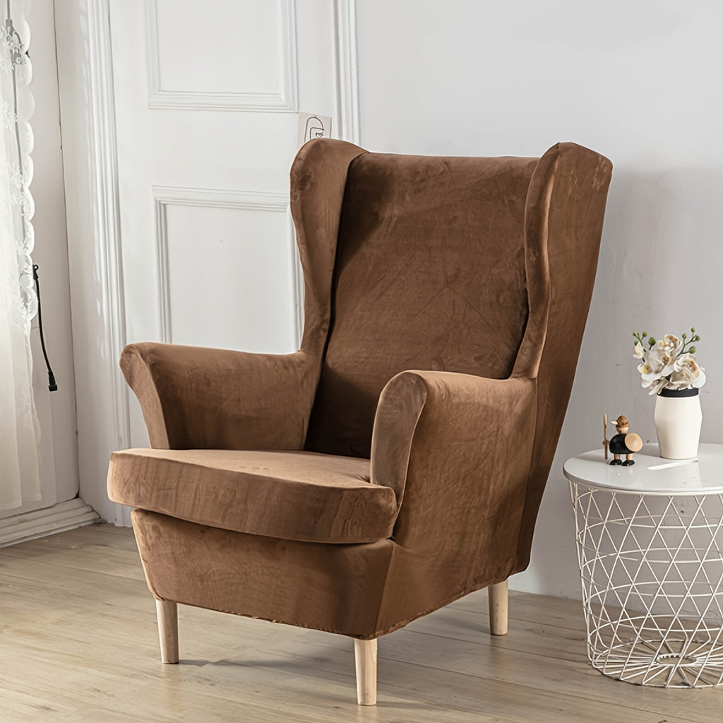 Housse de canapé extensible en polyester au rendu glamour, vue de dos
