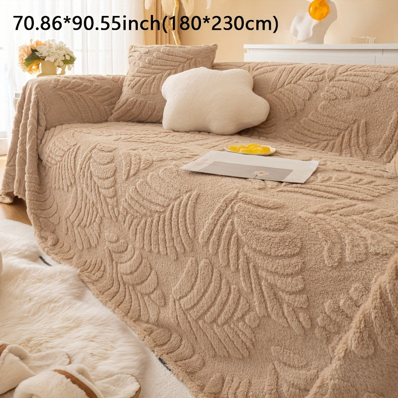 Housse de canapé épaisse en velours jacquard antidérapante, vue de dos
