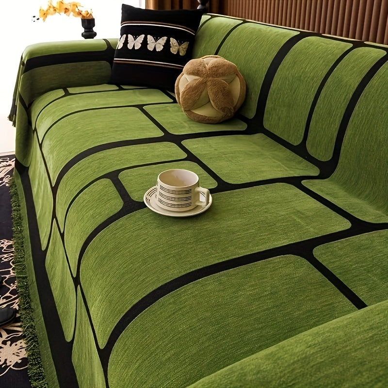 Housse de canapé épaisse en chenille jacquard