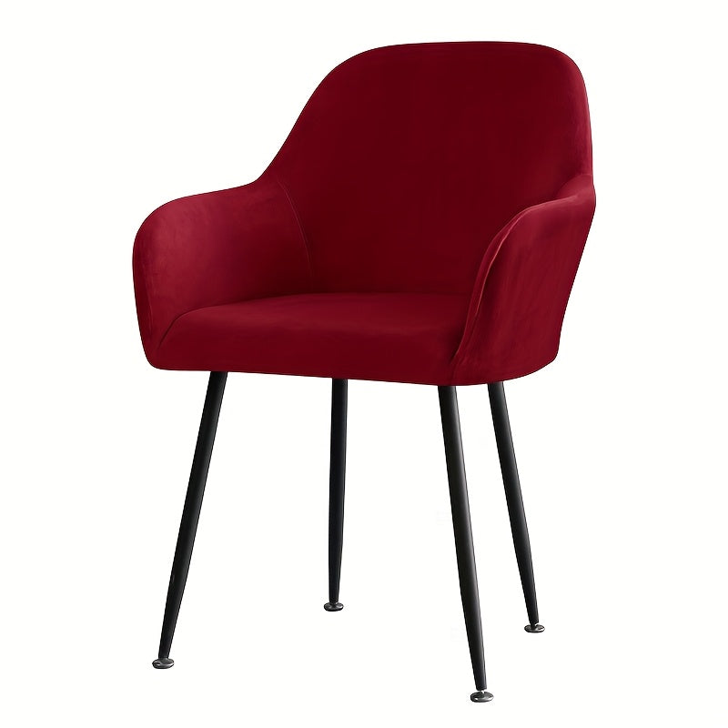 Housse de chaise épaisse extensible en velours, visuel produit