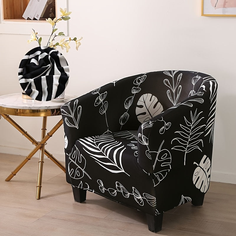 Housse de canapé extensible en fibre de lait à motif géométrique pour fauteuil