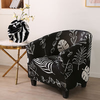Housse de canapé extensible en fibre de lait à motif géométrique pour fauteuil