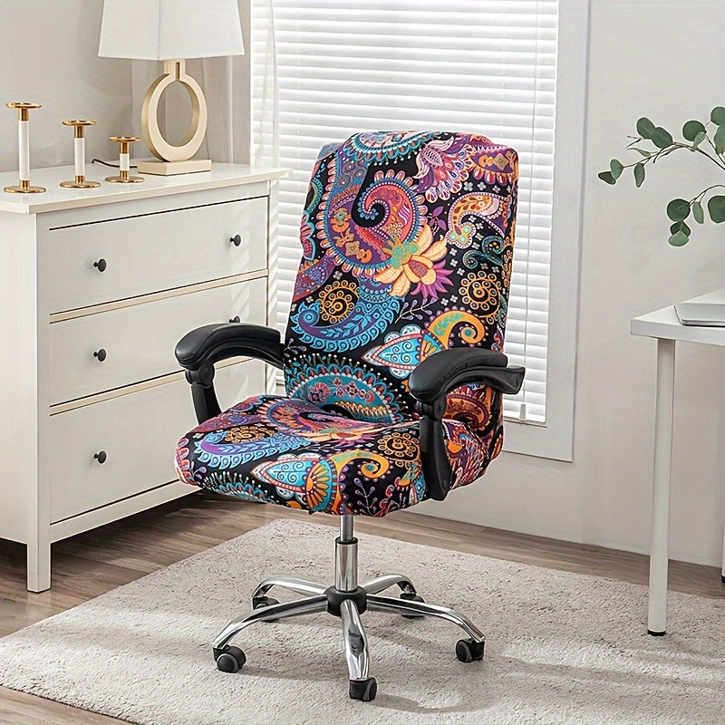 Housse de chaise extensible en polyester à fermeture éclair, housse posée