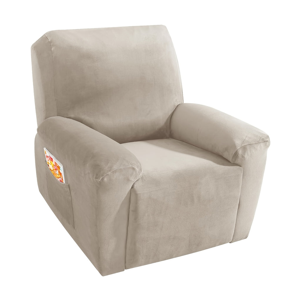 Housse de fauteuil en polaire jacquard, mise en situation