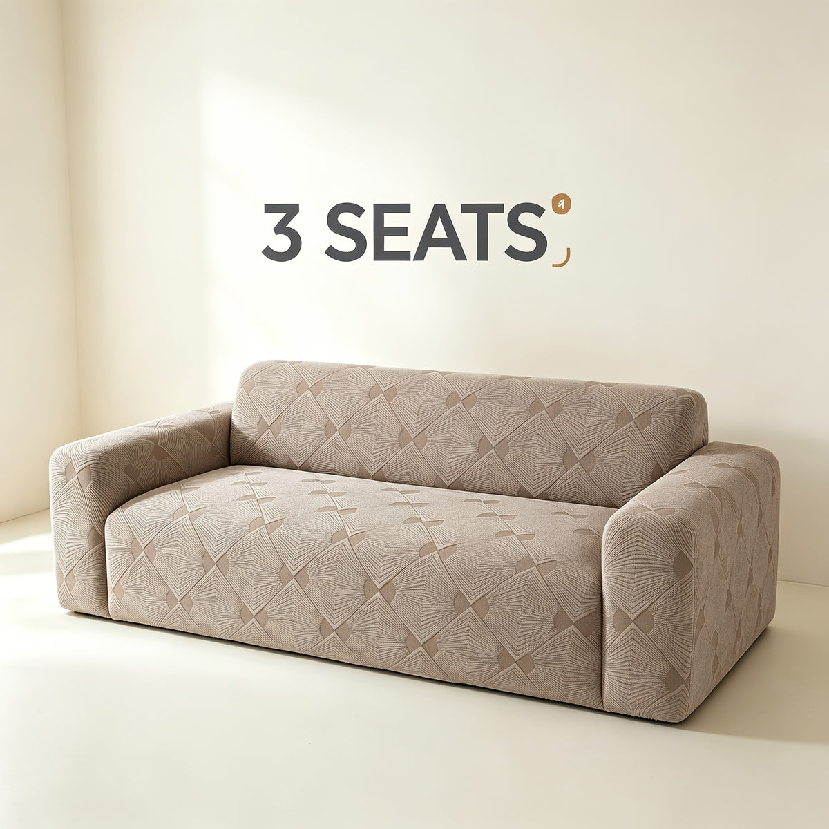 Housse de canapé extensible en polaire jacquard à rayures, housse posée