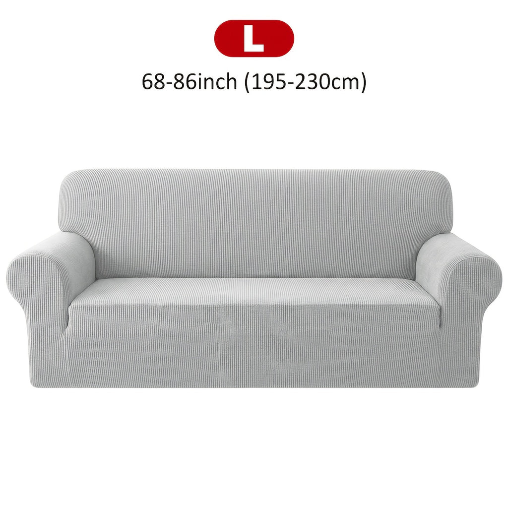Housse de canapé extensible en velours côtelé jacquard à maille gaufrée, visuel produit