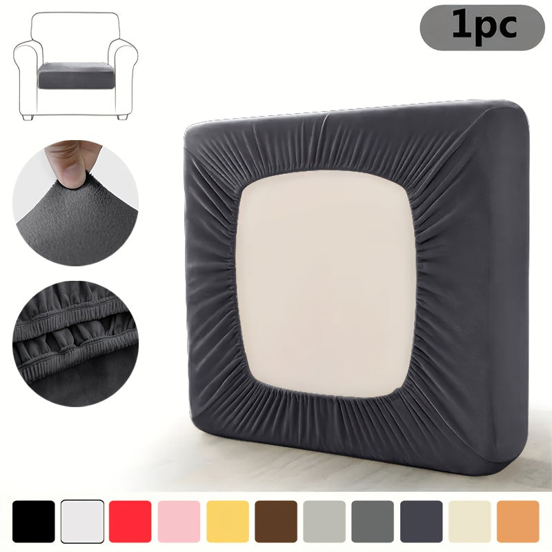 Housse de coussin extensible en velours pour fauteuil, housse posée