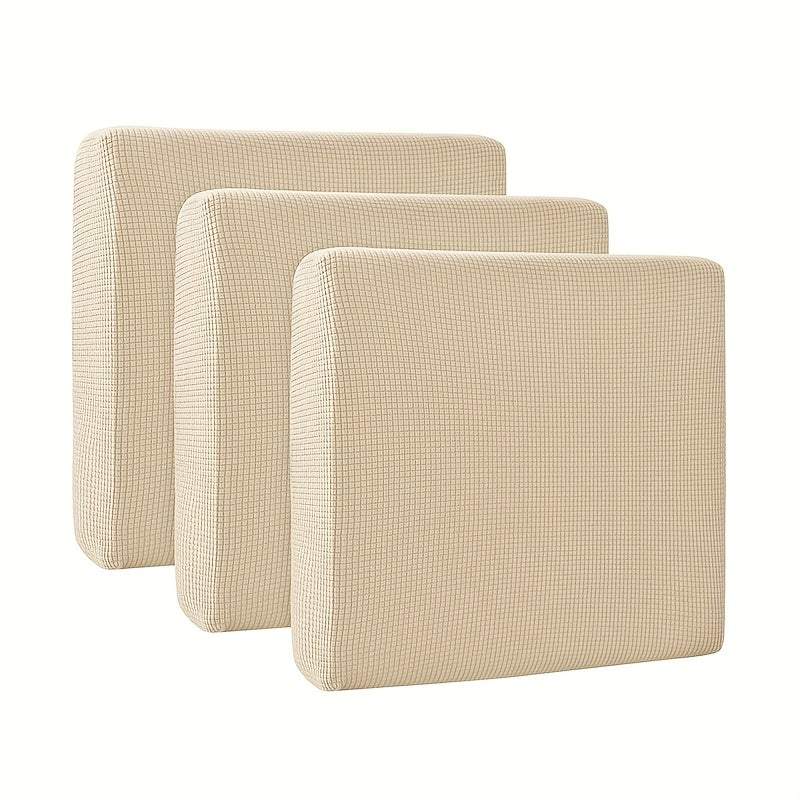 Housse de coussin extensible en velours côtelé jacquard, vue de dos