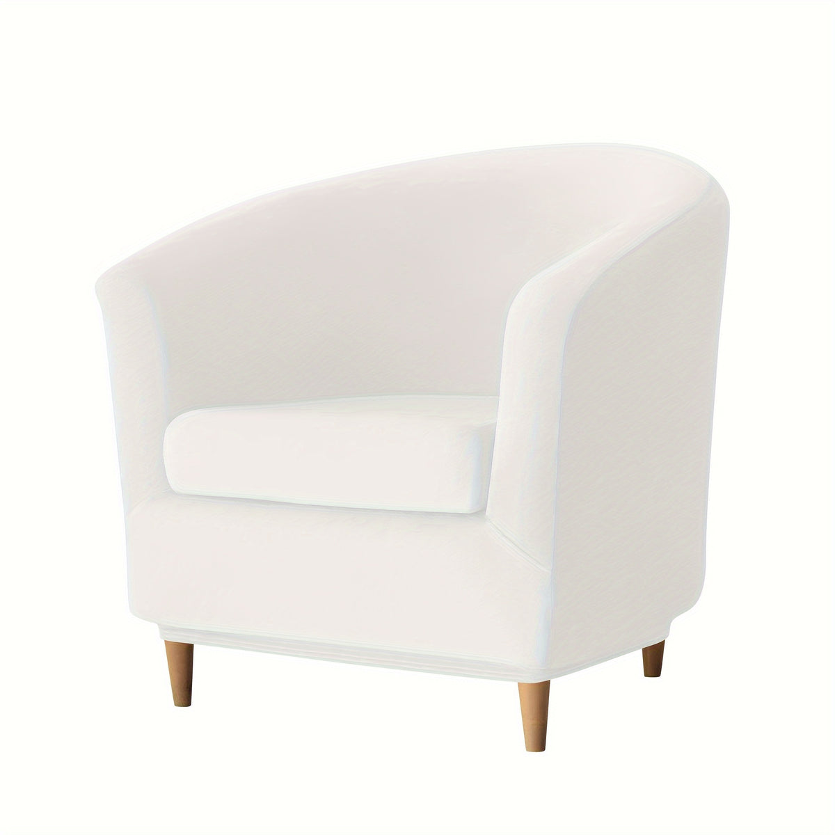 Housse de canapé extensible en polaire en fils teints, vue de dos