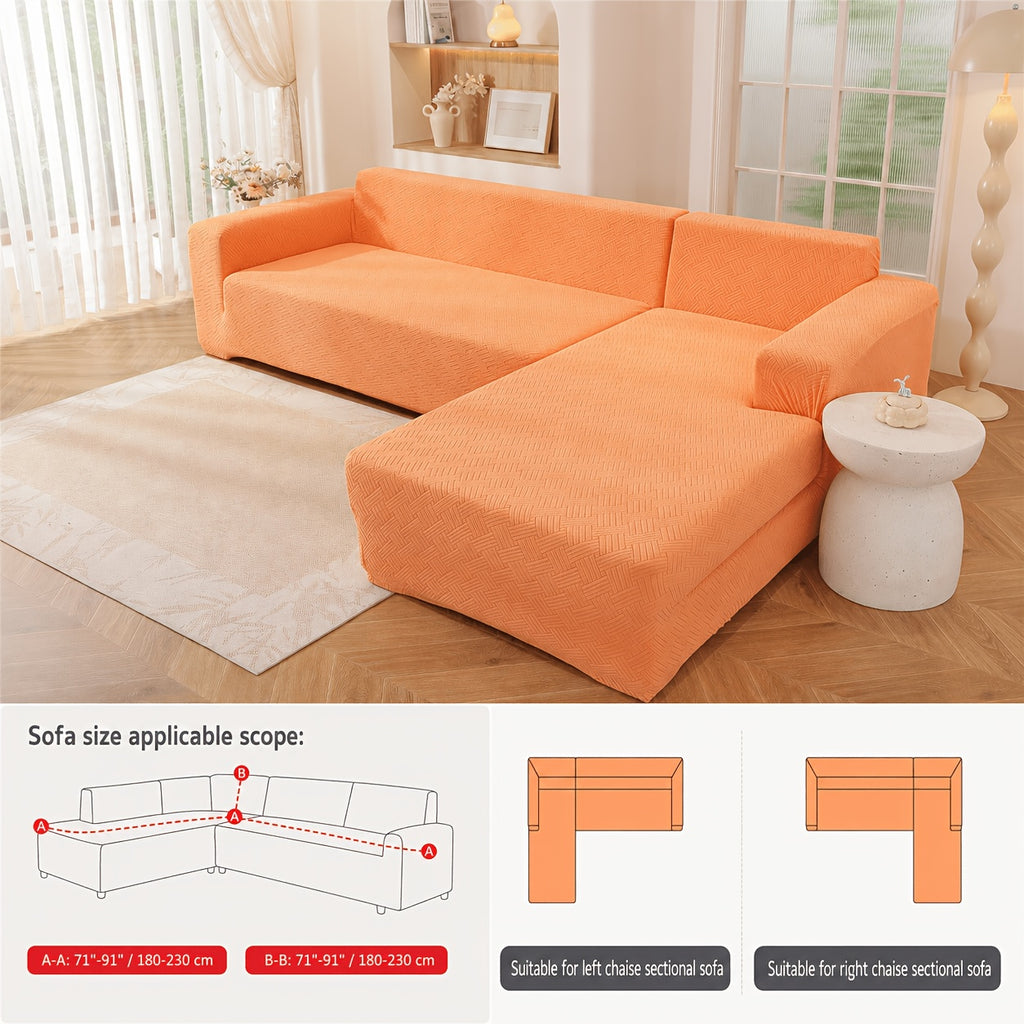 Housse de canapé épaisse extensible en polaire jacquard à rayures, tissu de 200 à 250 g/m²