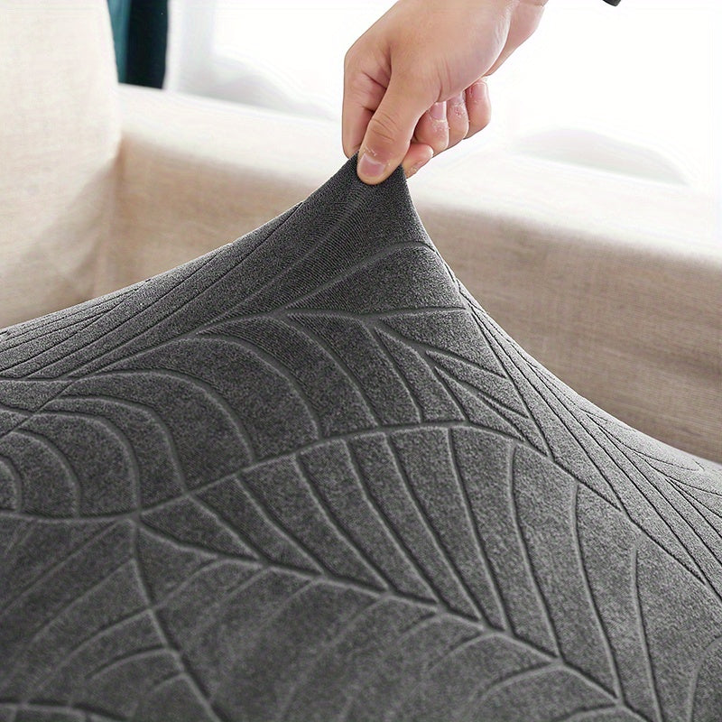 Housse de coussin extensible en velours jacquard, housse posée