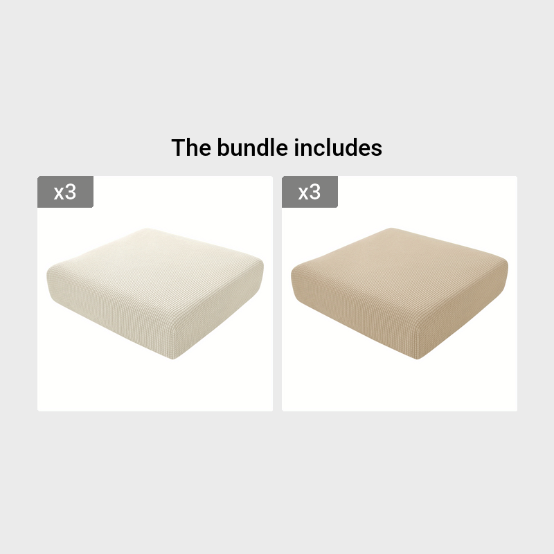 Housse de coussin extensible en polyester, vue de dos