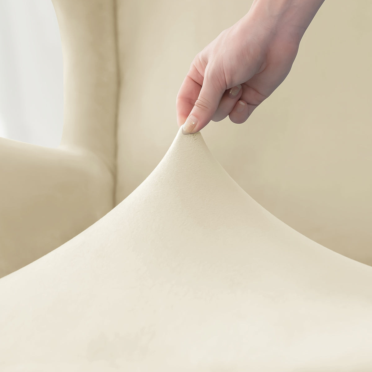 Housse de canapé épaisse extensible en velours pour fauteuil, autre coloris