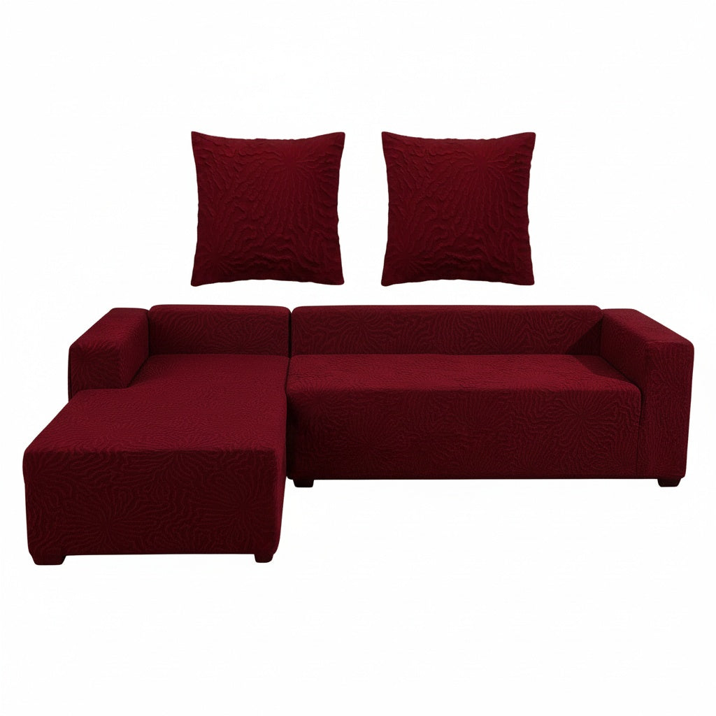 Housse de canapé épaisse en jacquard — détail de la matière : jacquard