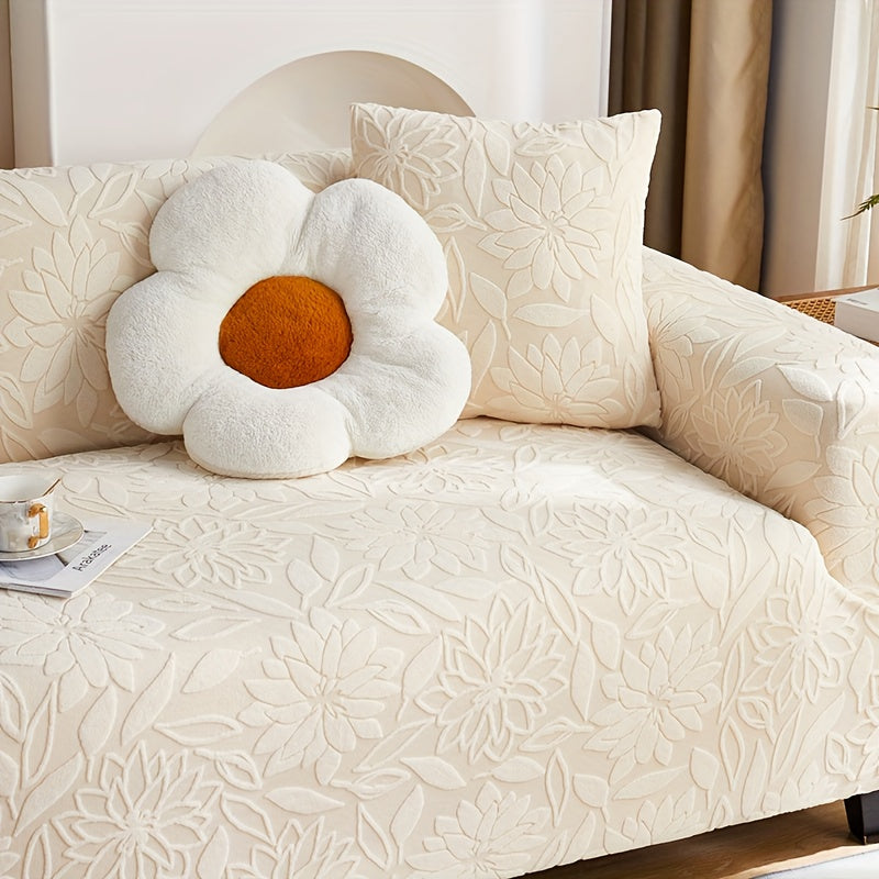 Housse de canapé épaisse extensible en jacquard, vue d'ensemble