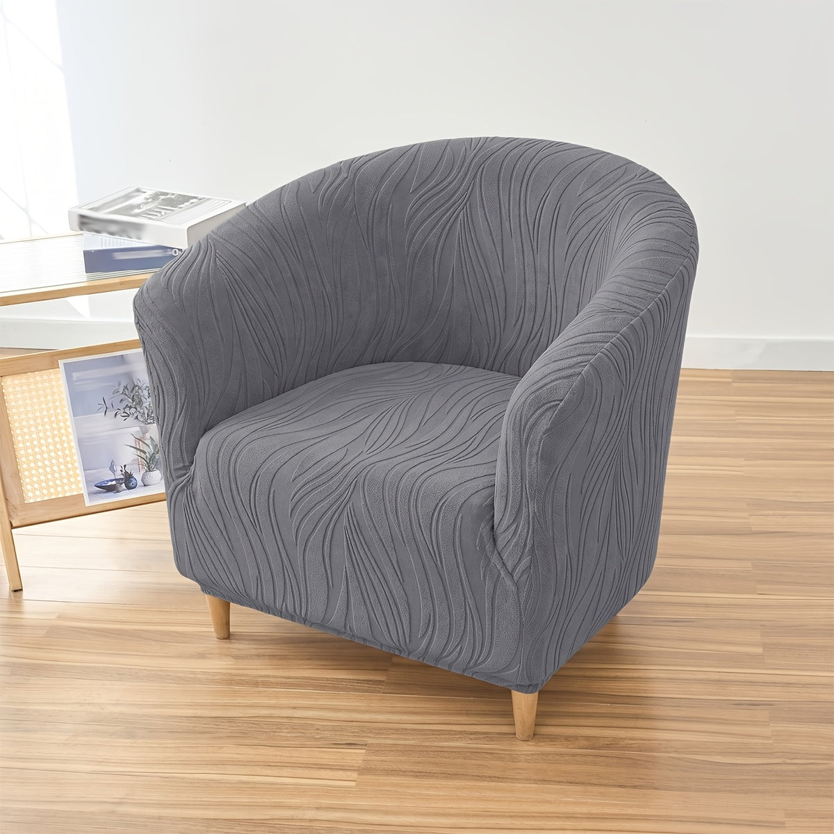 Housse de canapé extensible en polaire jacquard antidérapante pour fauteuil