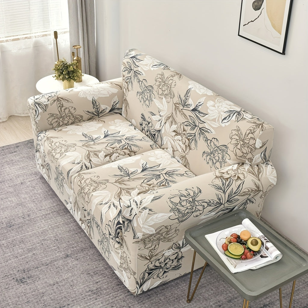 Housse de canapé extensible en polyester délavée