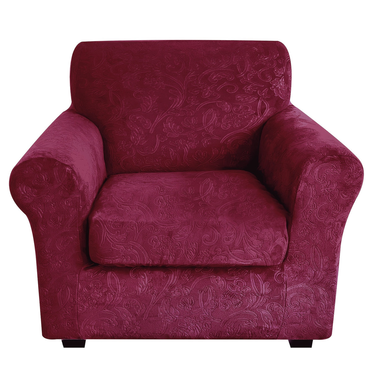 Housse de canapé extensible en polaire jacquard antidérapante à housses, détail de la finition