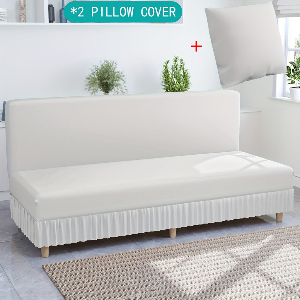 Housse de canapé extensible en fibre de lait pour canapé trois places