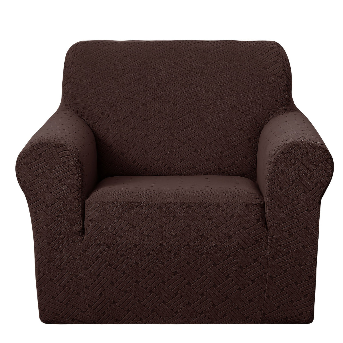 Housse de canapé épaisse extensible en polaire jacquard antidérapante, mise en situation