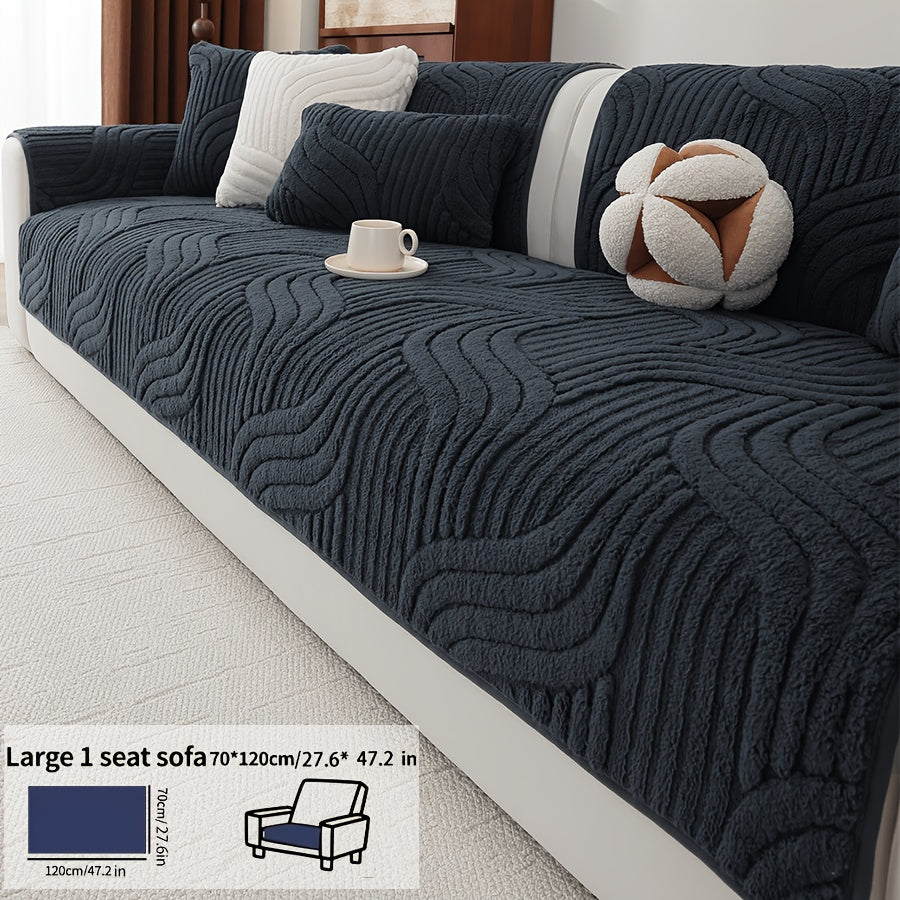 Housse de coussin épaisse en velours matelassée antidérapante d'esprit bohème, mise en situation