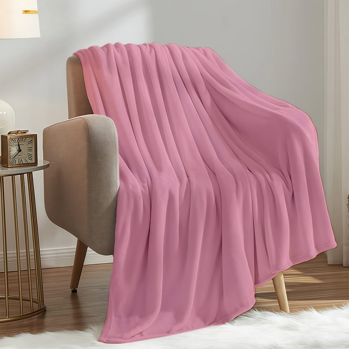Housse de canapé épaisse en polyester à motif fleuri, mise en situation