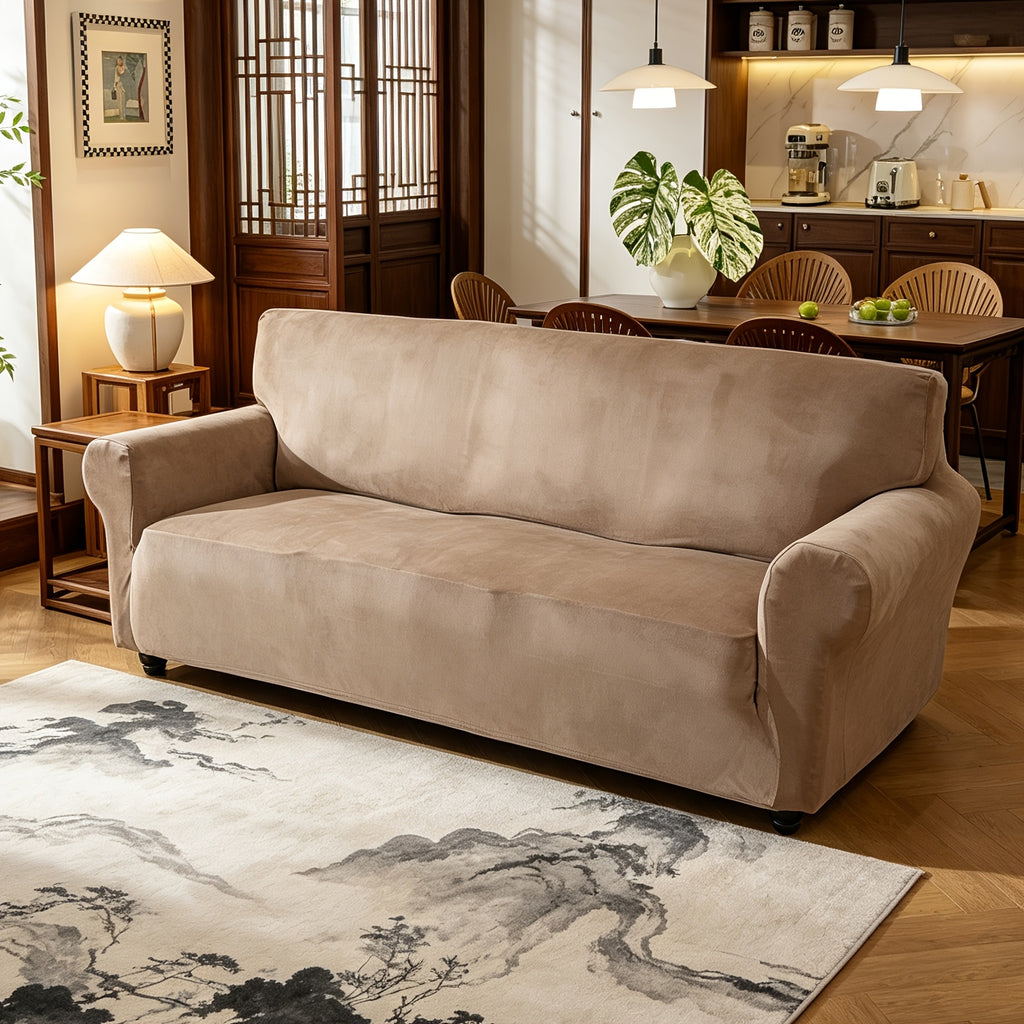 Housse de canapé extensible en velours, autre coloris