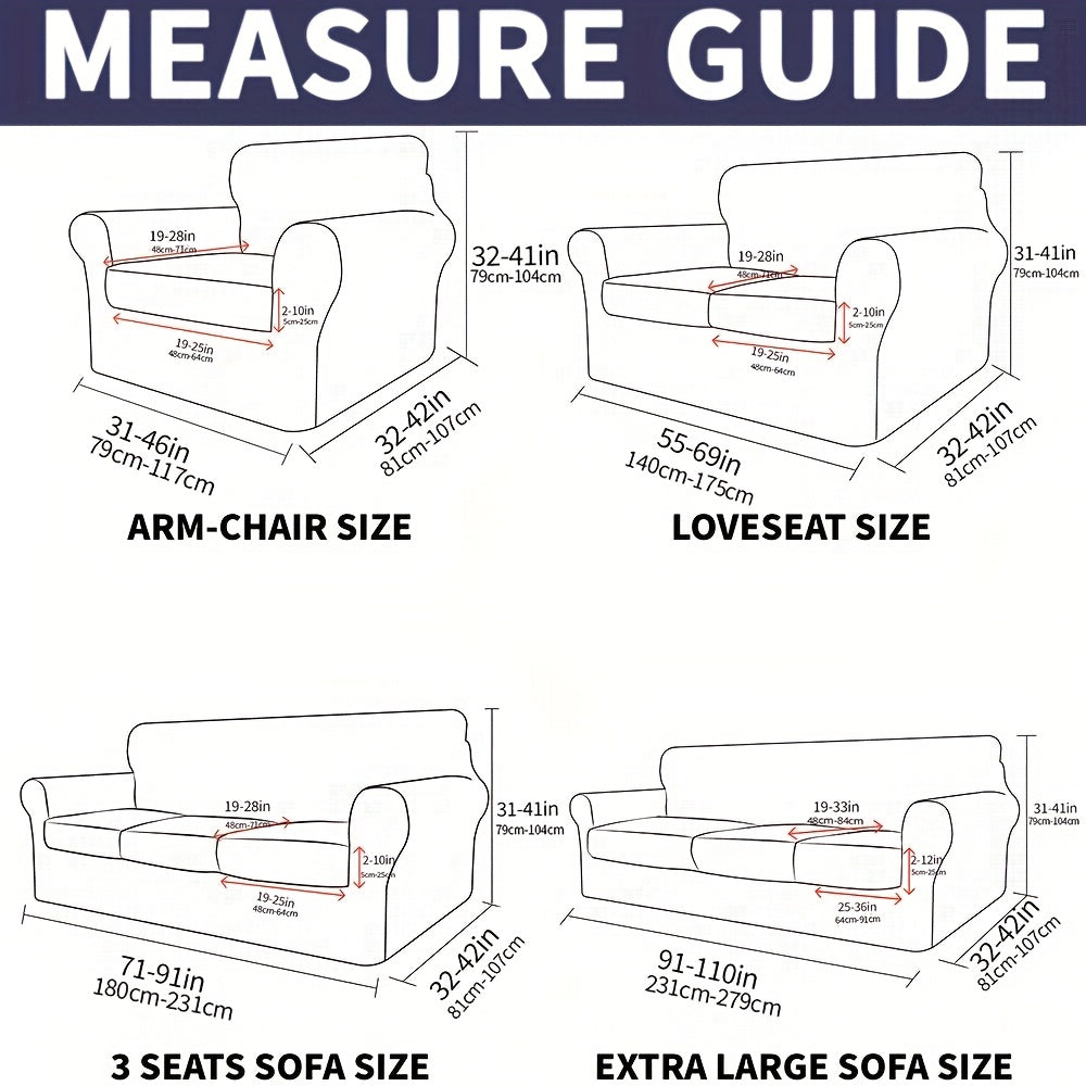 Housse de canapé extensible en velours matelassée antidérapante, housse posée