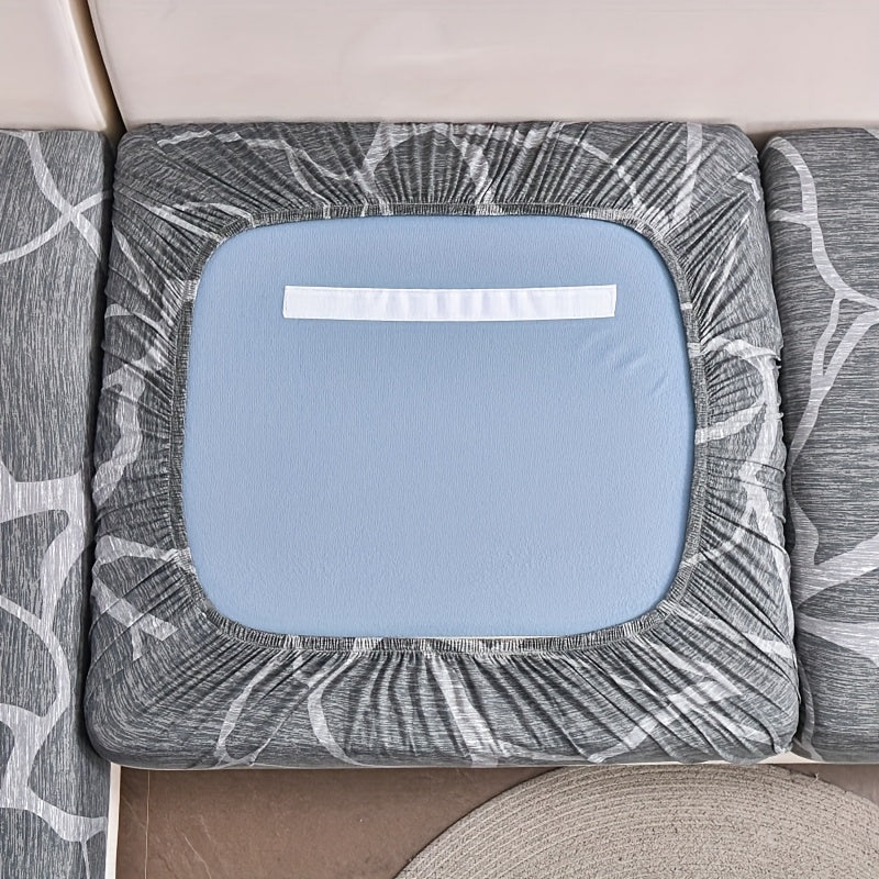 Housse de canapé légère extensible en fibre de lait pour canapé d'angle, gros plan sur le tissu