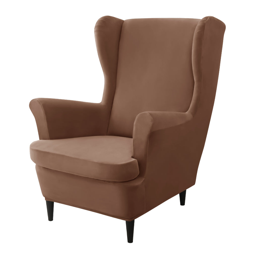 Housse de canapé épaisse extensible en velours pour fauteuil, mise en situation