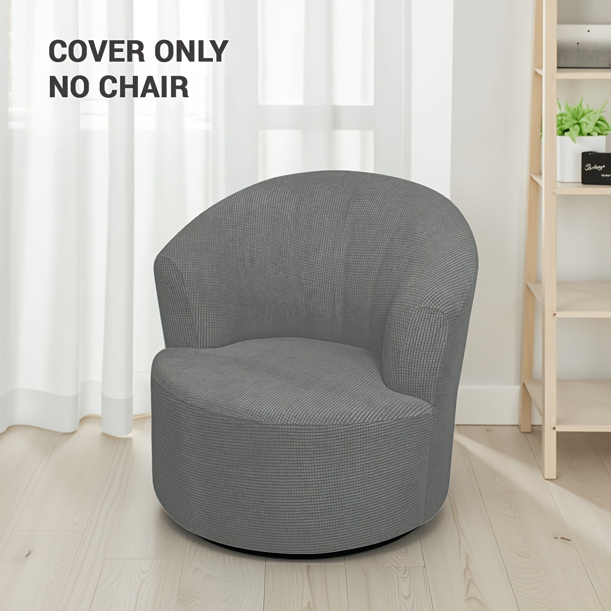 Housse de fauteuil extensible en velours côtelé jacquard pour fauteuil, vue de dos