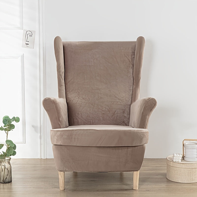 Housse de canapé extensible en polyester au rendu glamour — détail de la matière : polyester