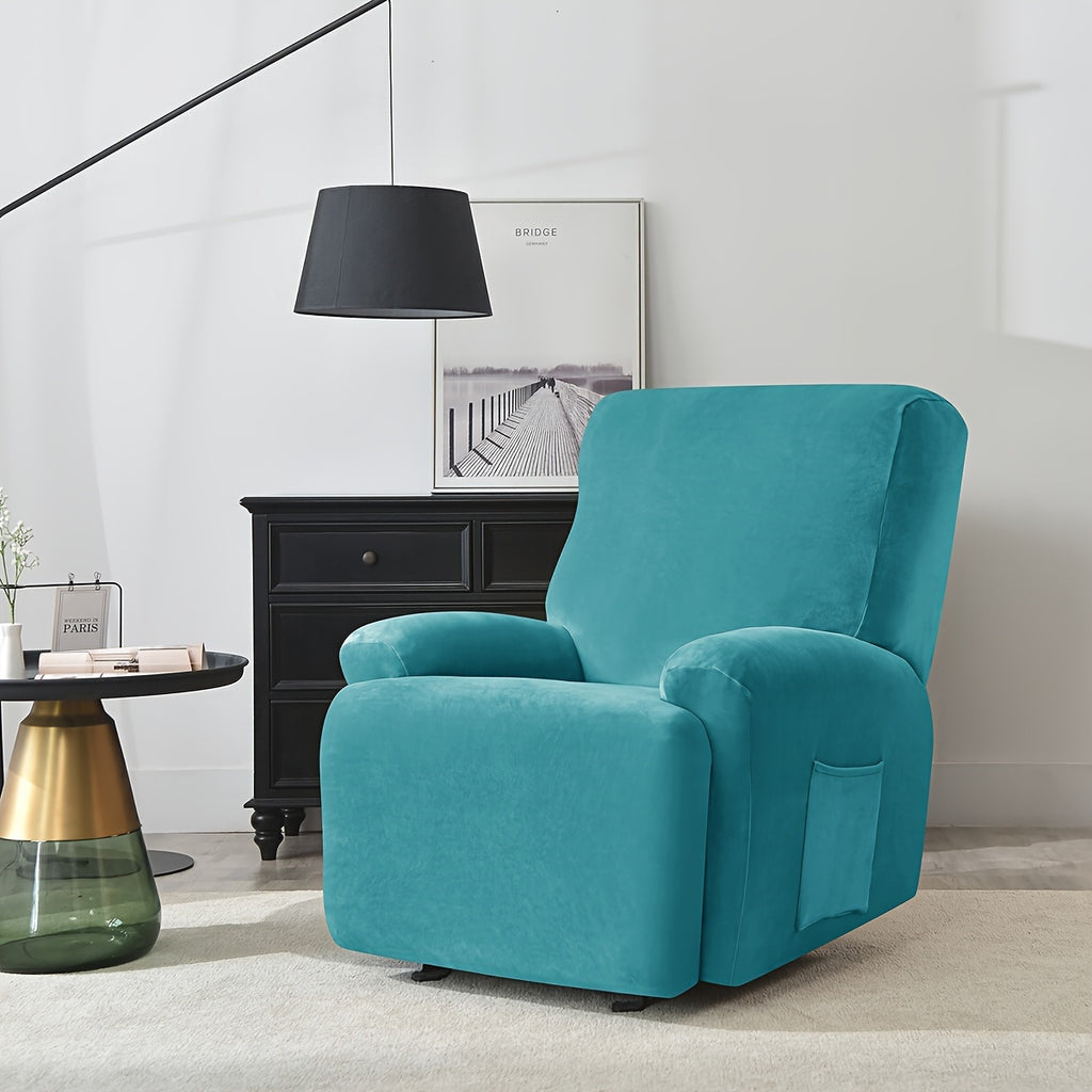 Housse de canapé extensible en velours à housses séparées pour fauteuil