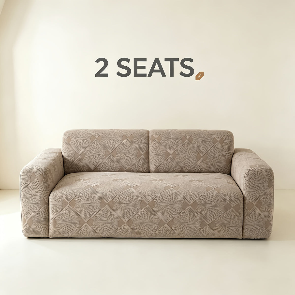 Housse de canapé extensible en polaire jacquard à rayures, détail de la finition