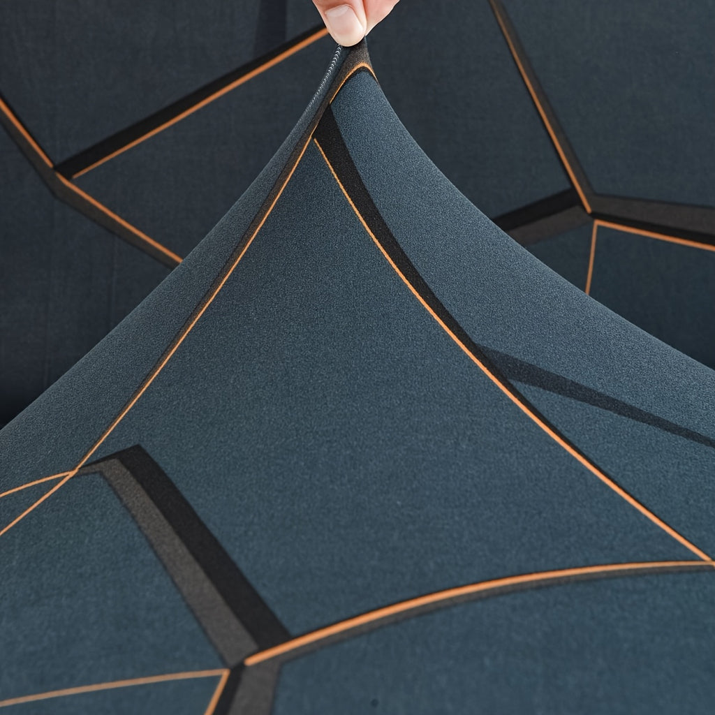 Housse de canapé extensible en fibre de lait à motif géométrique pour canapé, housse posée