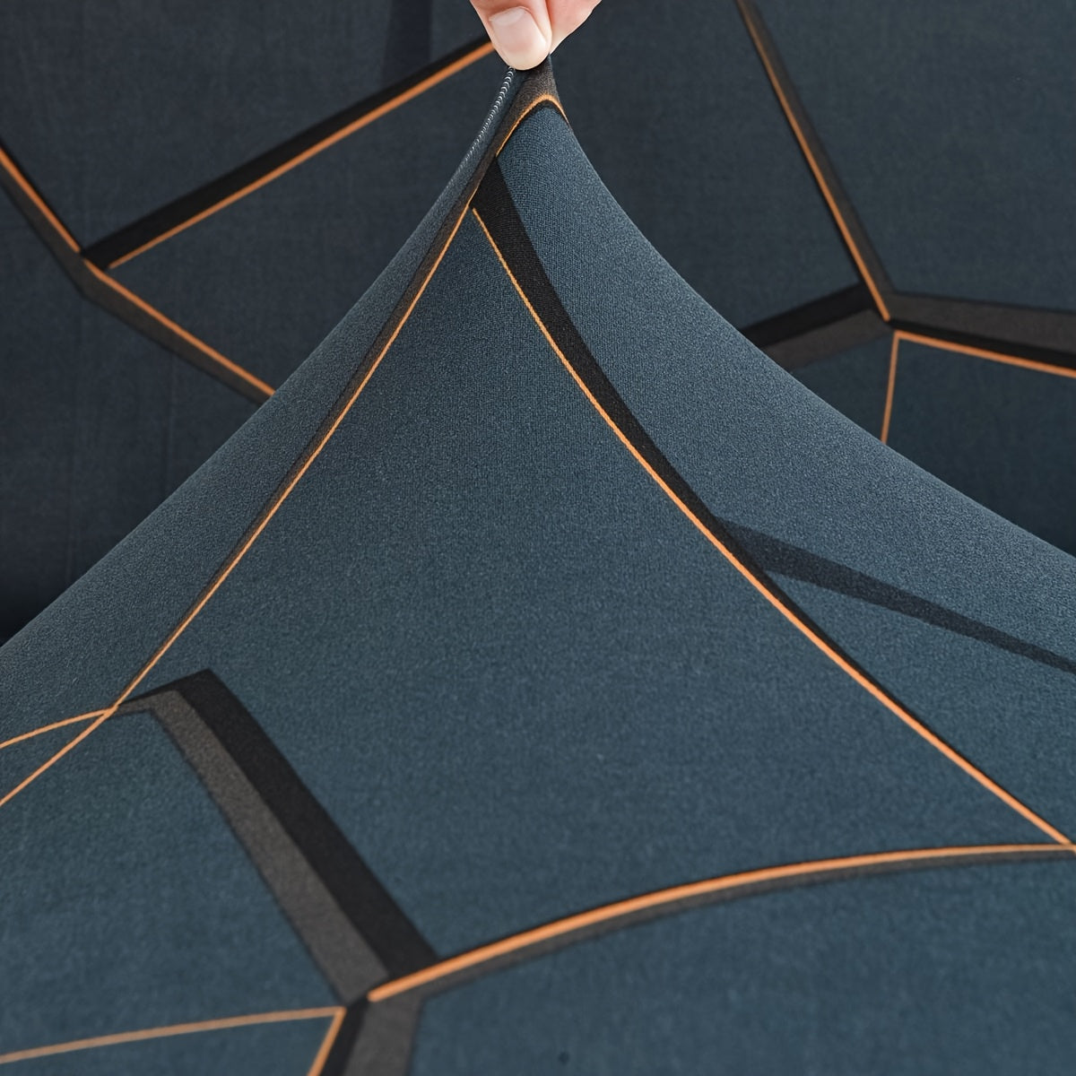 Housse de canapé extensible en fibre de lait à motif géométrique pour canapé, housse posée