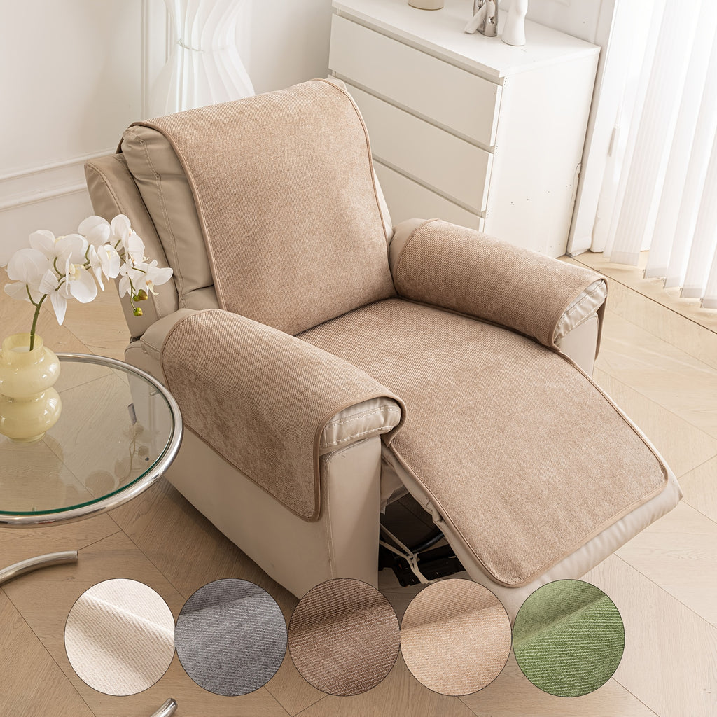 Housse de canapé en chenille antidérapante pour fauteuil, housse posée