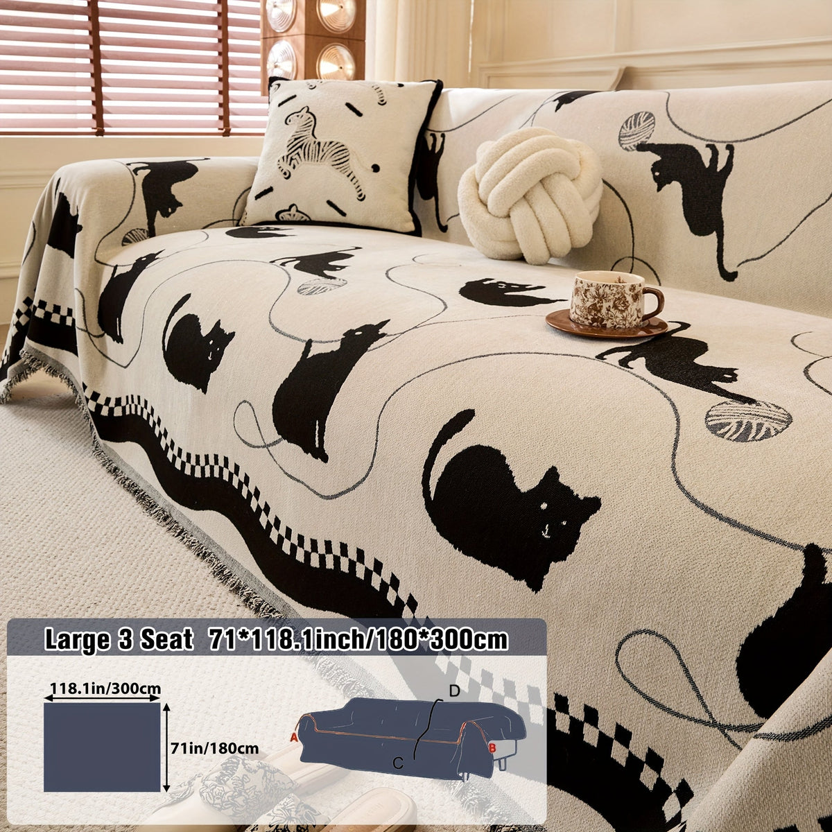 1 Housse de canapé protectrice pour animaux de, mise en situation
