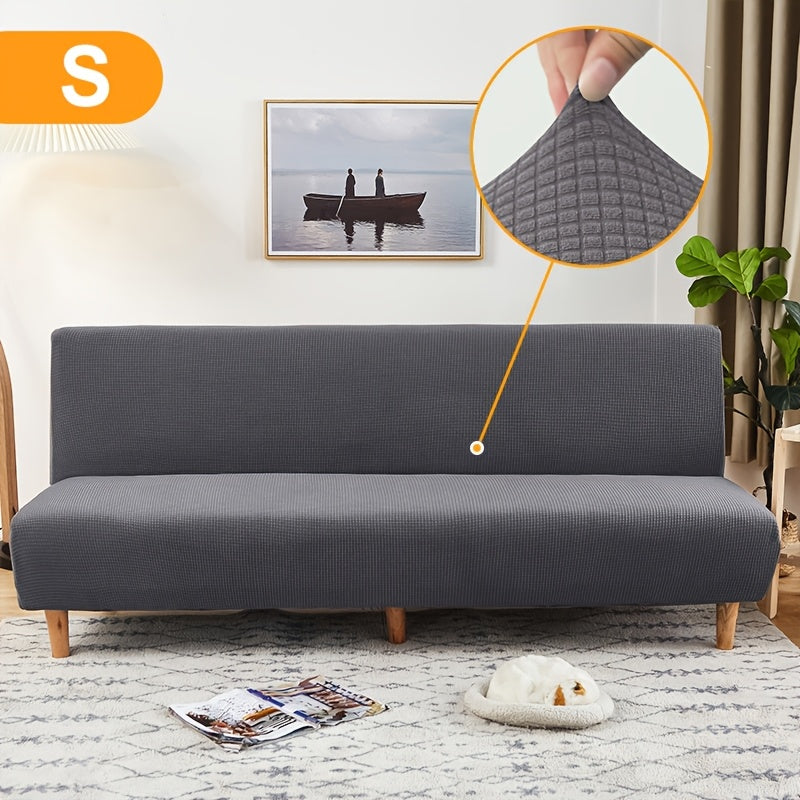 Housse de canapé extensible en polaire jacquard à maille gaufrée, vue d'ensemble