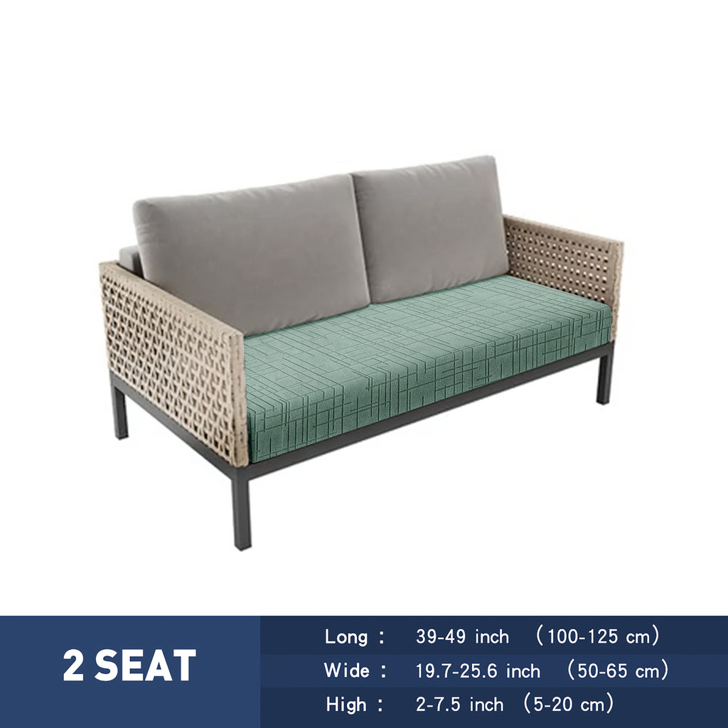 Housse de canapé extensible en polyester, gros plan sur le tissu