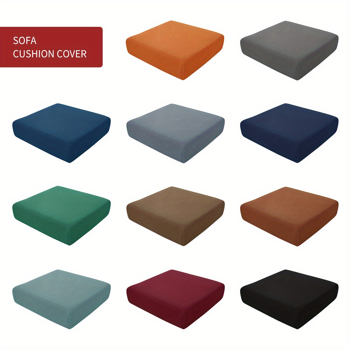 Housse de coussin extensible en polyester, autre coloris