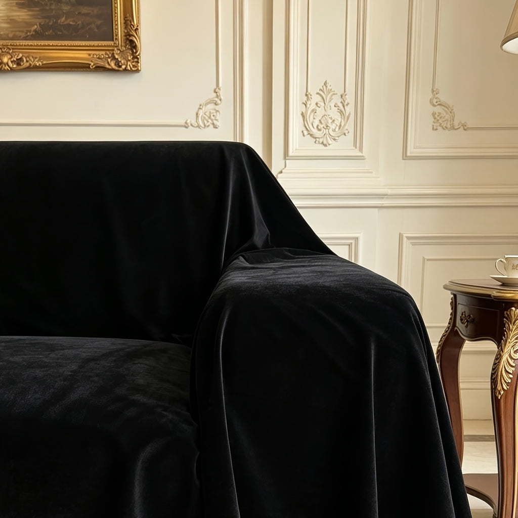 Housse de canapé épaisse en velours au rendu glamour, autre coloris