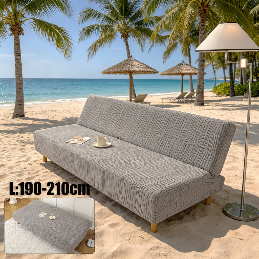 Housse de canapé extensible en polaire jacquard à motif géométrique, housse posée