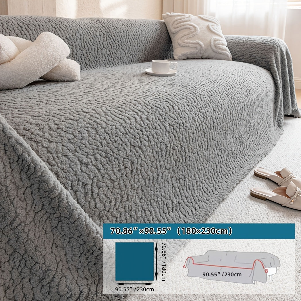 Housse de canapé épaisse en velours jacquard antidérapante, tissu de 300 à 350 g/m²