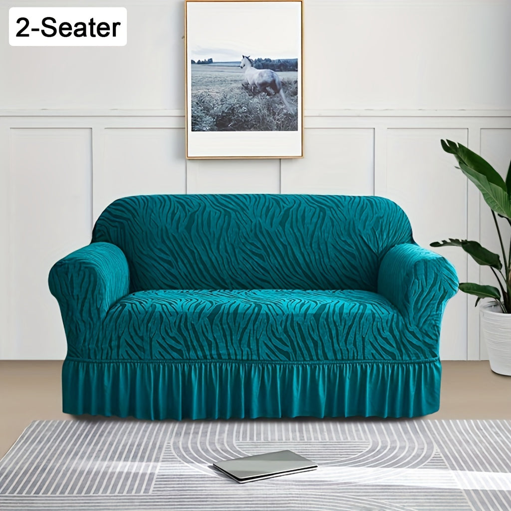 Housse de canapé extensible en jacquard, vue d'ensemble